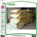 Tienda Supermercado Pan de madera Display Stand Carriage